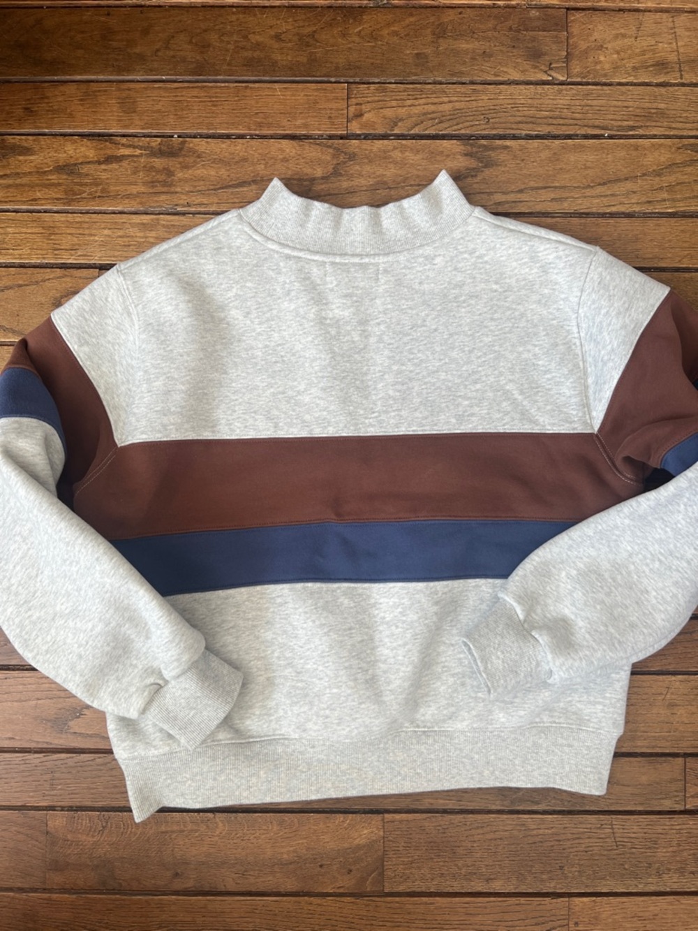 Parke Vintage Mockneck Nostalgia Patch Classic Grey Size S/M Like New - Picture 5 of 6